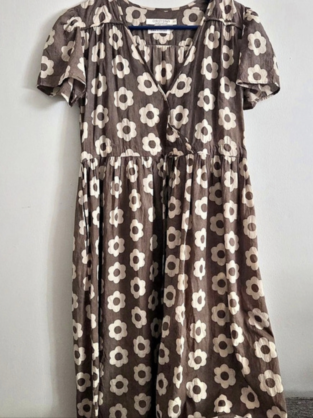 Christy Dawn The Dawn Dress In Mocha Floral, Size Petite S